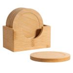 Set of 4 Round Wooden Coasters