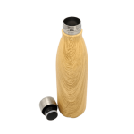 Hans Larsen Stainless Steel Water Bottle with Wood Print - Image 3