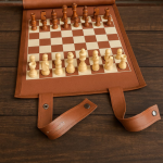 Chess Set With Fabric Bag -Brown 36X27CM