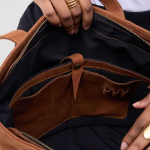 Chestnut Nubuck Tote Bag - Image 2
