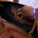 Chestnut Nubuck Travel bag - Image 2