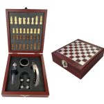 Chess Mdf Box Set With Chess & Wine Accessories-14.8X17.5X4.8Cm