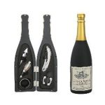 Champagne Bottle Wine Gift Set Gold -8.5X8.5X32.3Cm