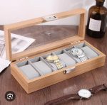 Bamboo Wooden Watch Box – 6 Slots - Image 3
