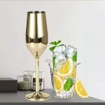 Gold Single Wall Wine Glass